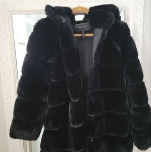 Womens  black faux coat